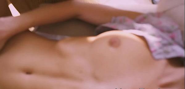  Skinny teen Gina G sensual solo play with her tight pussy